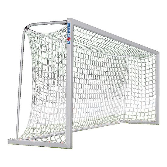 7-/8-mands alu-fodboldmål 5x2 m. Kvadratprofil. Med bundrumme. Flytbart.